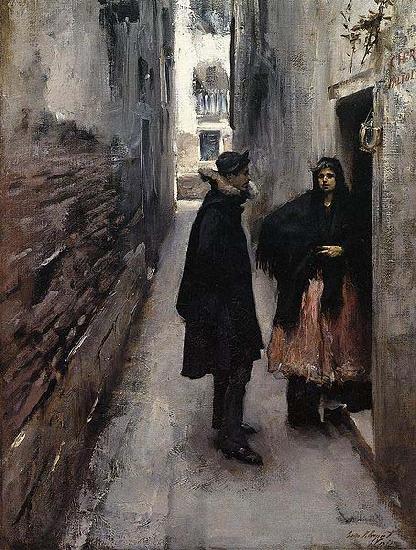 John Singer Sargent A Street in Venice oil painting image